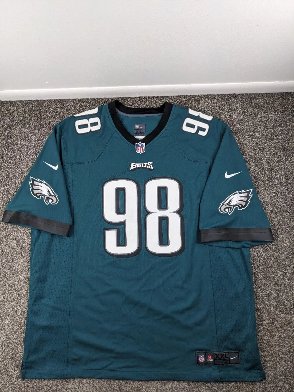 Philadelphia Eagles Connor Barwin Jersey Nike On Field Mens 2XL Green